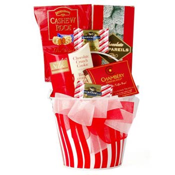 Candy Cane Christmas Basket