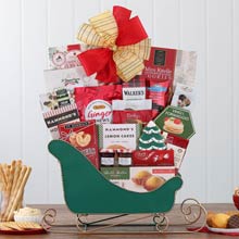 Holiday Sleigh Gift Basket