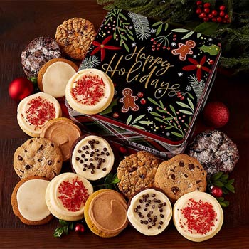 Happy Holidays Cookie Tin