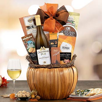 Thanksgiving Gift Baskets - Thanksgiving Wine Gift Basket