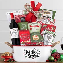 Christmas Wine Gift Basket