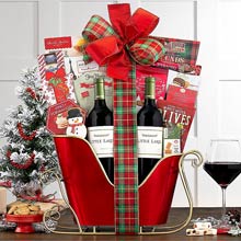 Christmas Wine Basket