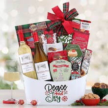 Festive Wine Gift Basket