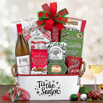 Christmas Gift Baskets - Christmas Wine Gift Basket