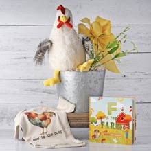 Baby Chicken Coop Gift Basket