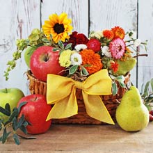 Fruit and Flowers Sympathy Basket