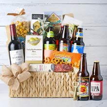 Wine and Beer Gourmet Gift Basket