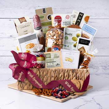 With Sympathy Gift Basket