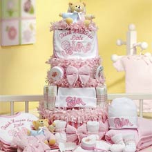 Deluxe Baby Girl Diaper Cake