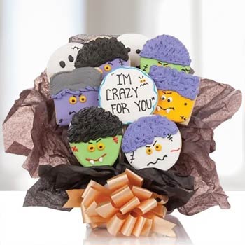 Halloween Monster Cookie Bouquet