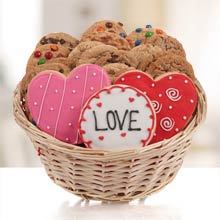 Valentines Cookie Gift Basket