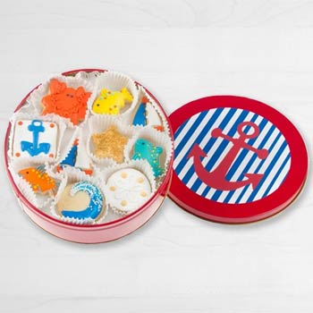 Nautical Mini Shortbread Cookies