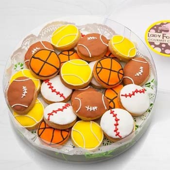 Mini Shortbread Sports Cookies