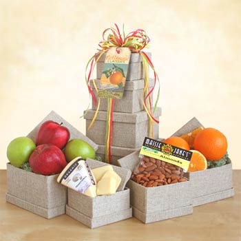 Fruit Gift Baskets - Organic Snack Tower