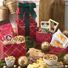 Corporate Holiday Snack Gift Tower